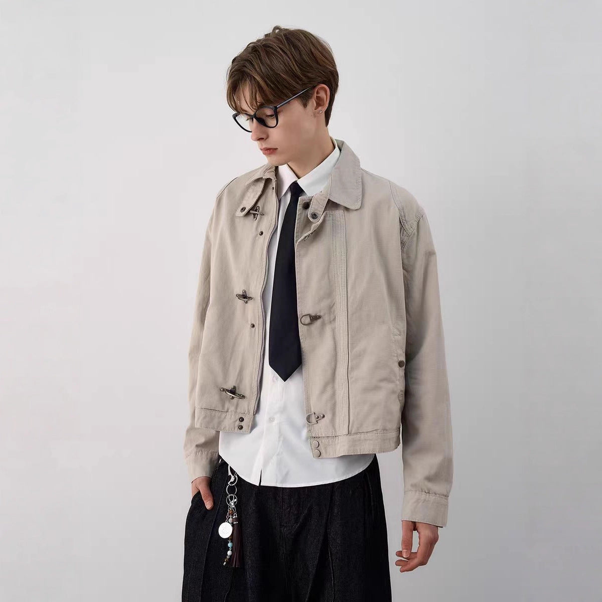 American Retro Jacket Short Wide Version Versatile Autumn Coat