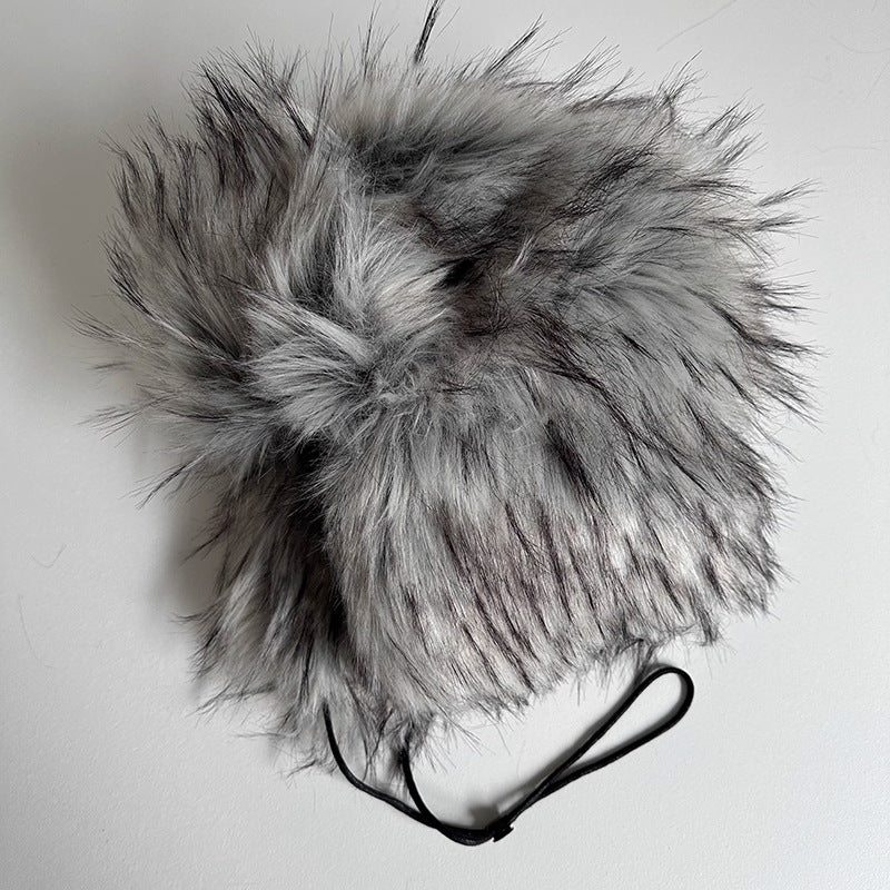 Outdoor Warm Thickened Earflap Hat With Integrated Fur And Fleece (Copy) (Copy)