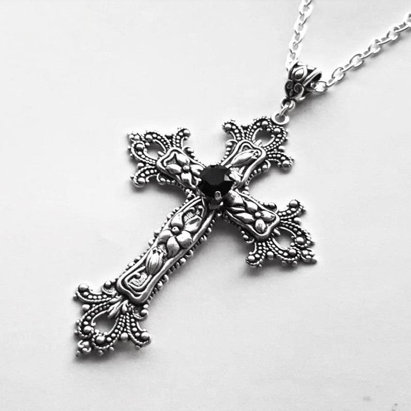 Pattern Cross Necklace