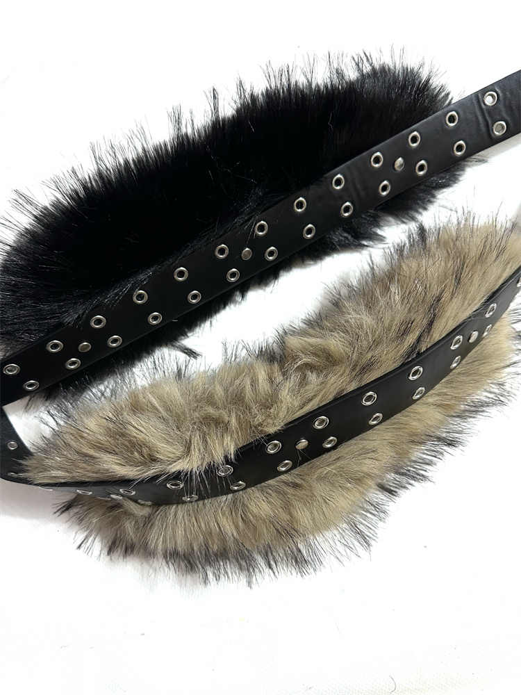 Retro Sub-culture Fur Stitching Belt Accessories Belt (Copy)