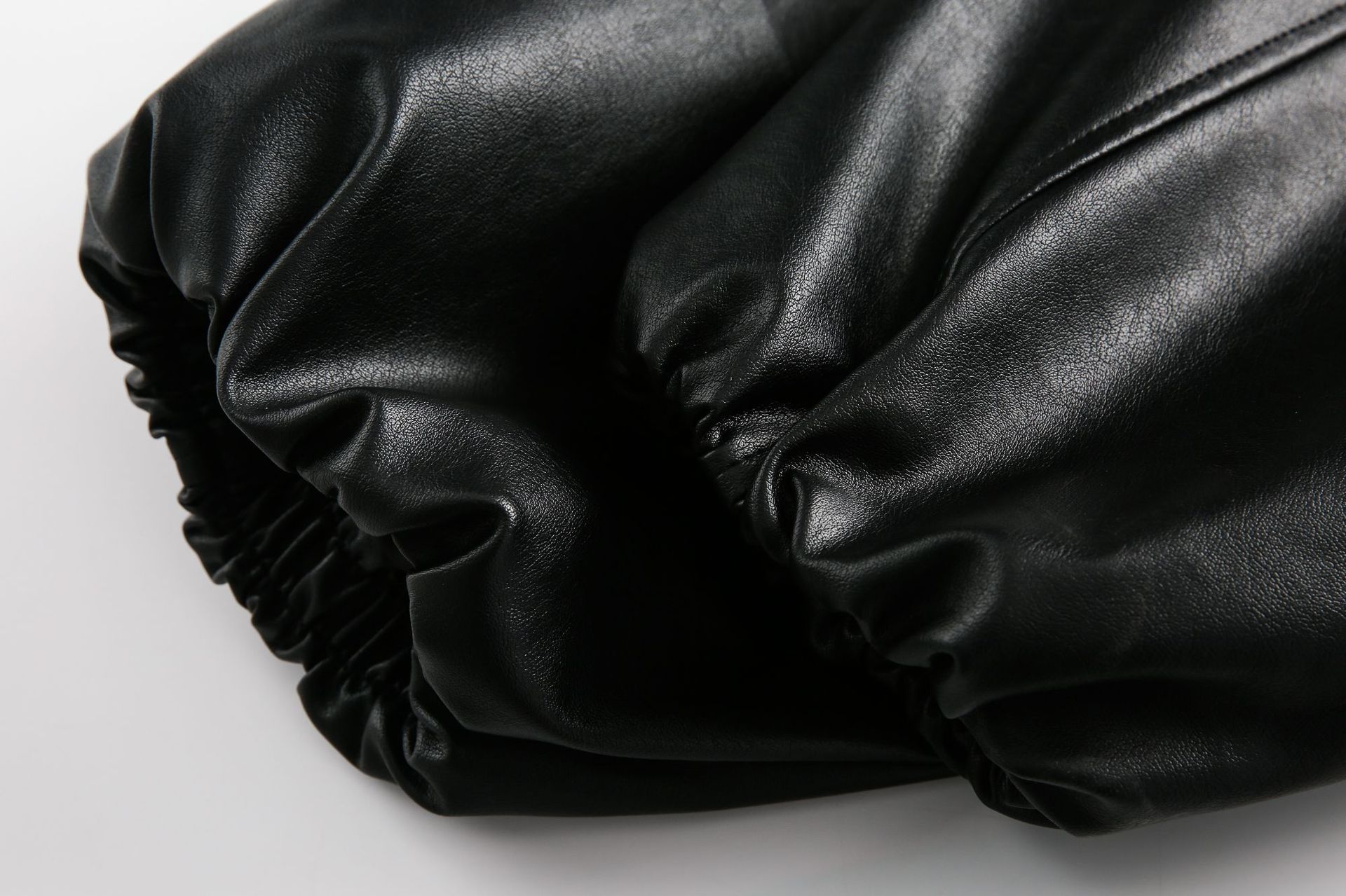 Hooded Bold Leather Jacket