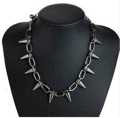 Edgy Spike Chain Necklace