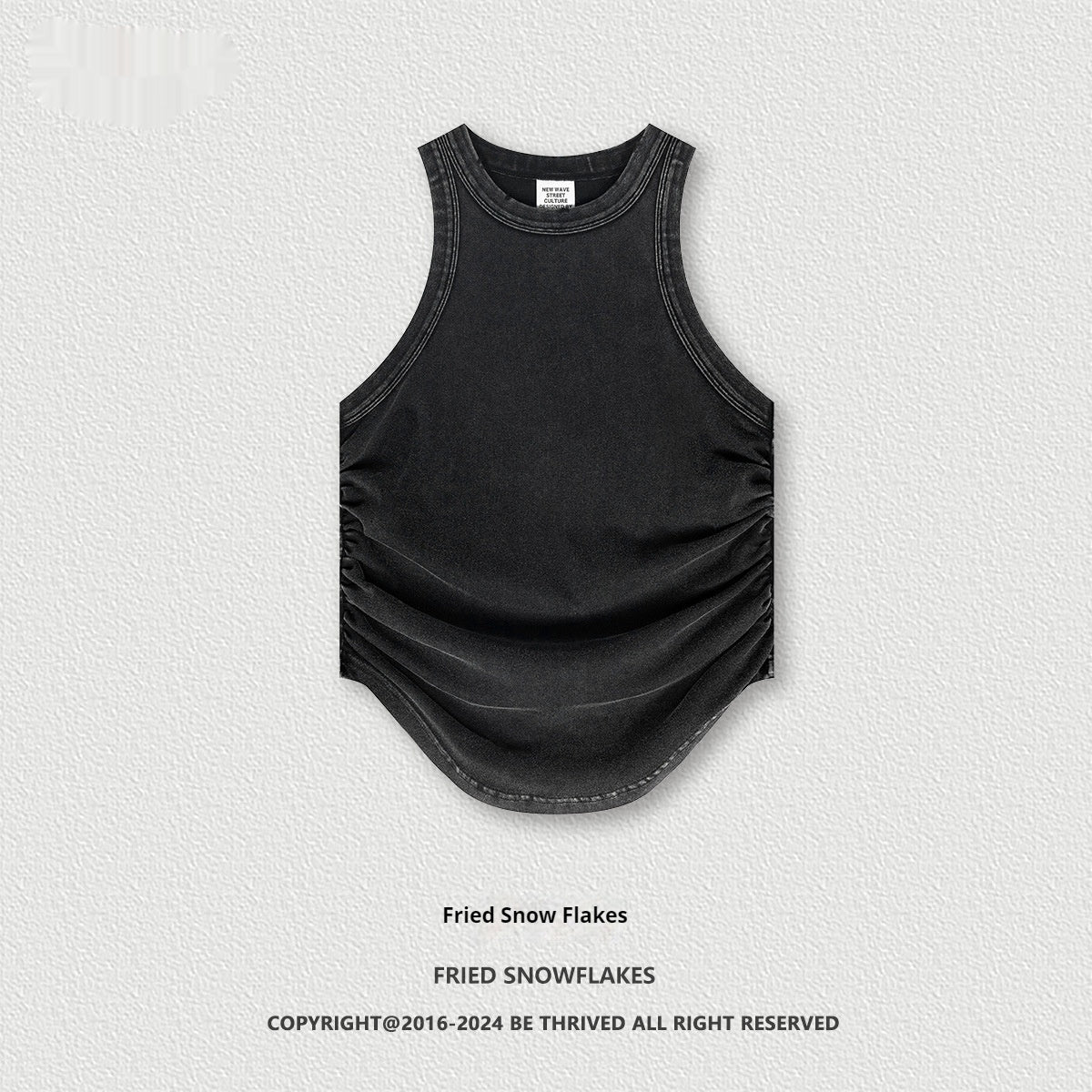 Distressed Stone-Wash Crop Top