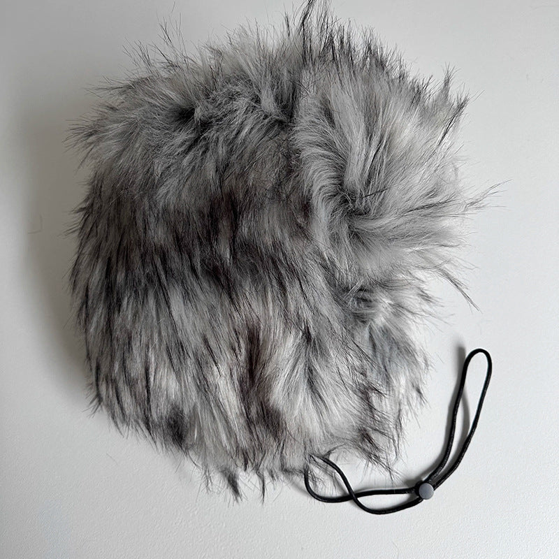 Outdoor Warm Thickened Earflap Hat With Integrated Fur And Fleece (Copy) (Copy)