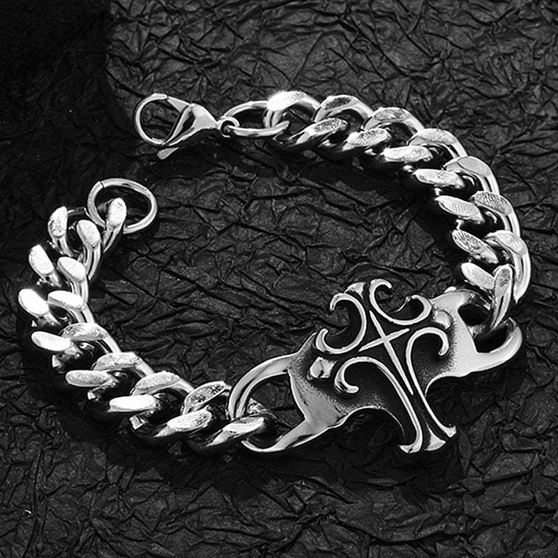 Punk Style Cross Bracelet