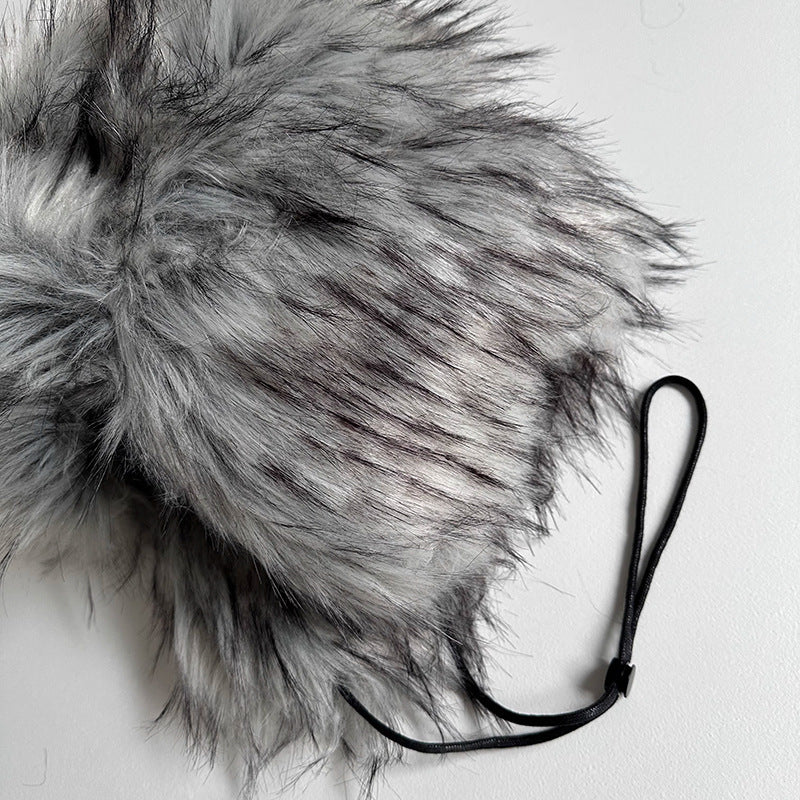 Outdoor Warm Thickened Earflap Hat With Integrated Fur And Fleece (Copy) (Copy)