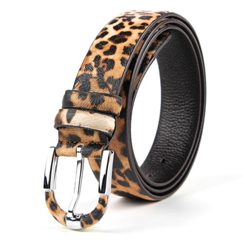 Leather Leopard Belt