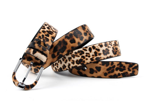 Leather Leopard Belt