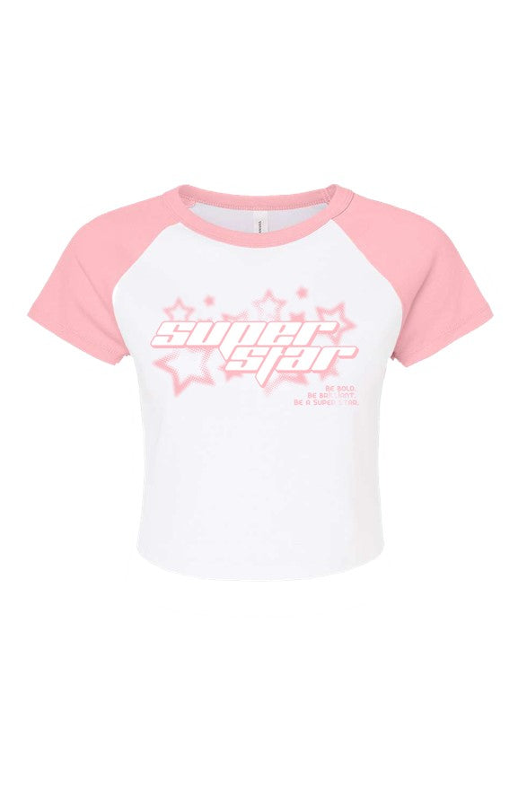 Pink Raglan Baby Tee