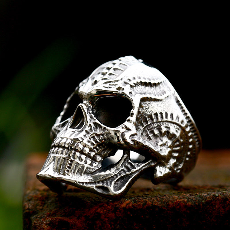 Pattern Skull Ring