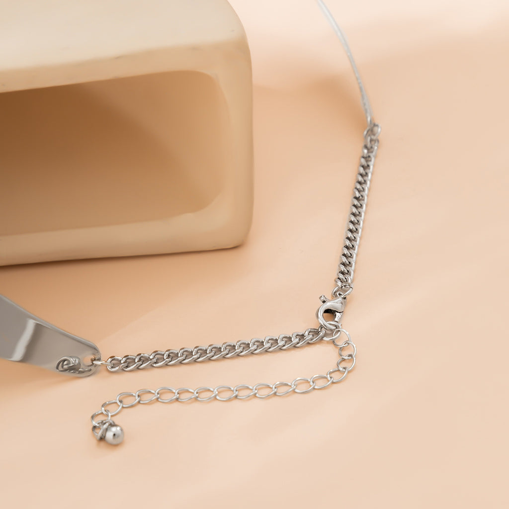 Metal Surface Necklace