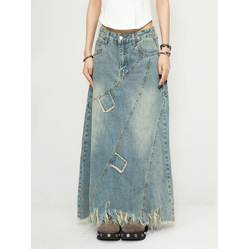 Long Denim Skirt