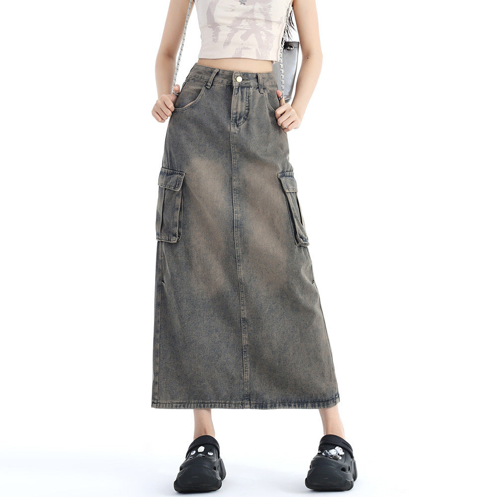 Washed Long Skirt