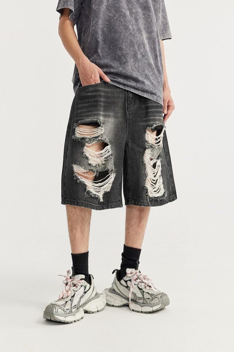 Distressed Baggy Jorts