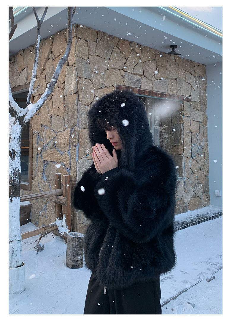 Hooded Fur Jacket