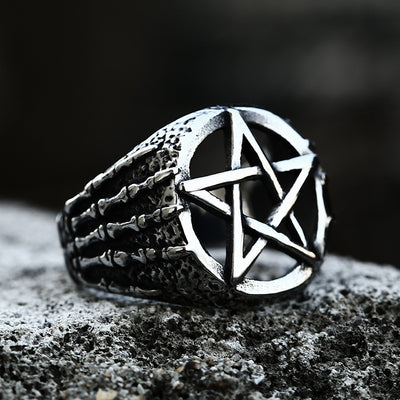 Silver Pentagram Ring