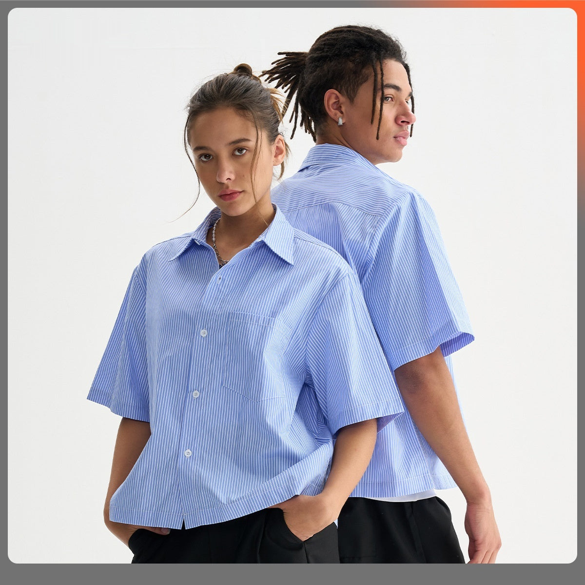 Boxy Fit Striped Shirt