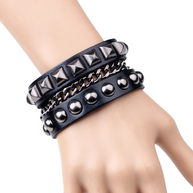Studded Leather Bracelet