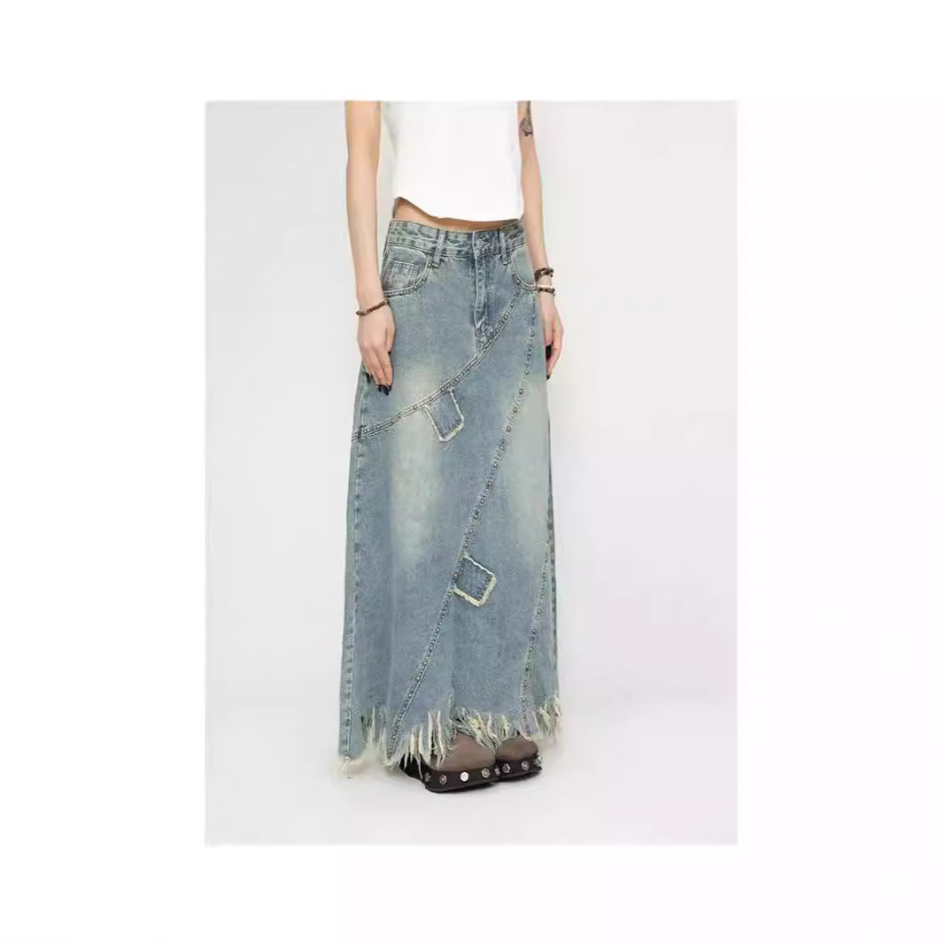 Long Denim Skirt