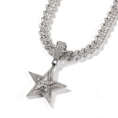 Diamond Rotating Star Necklace