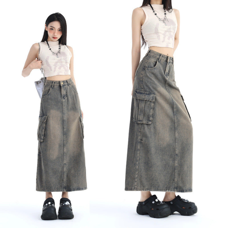Washed Long Skirt