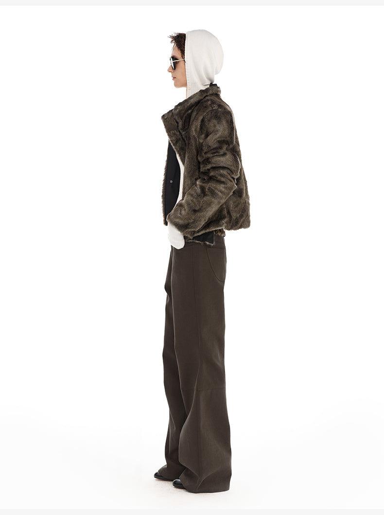 Retro Black & Warm Thick Short Coat