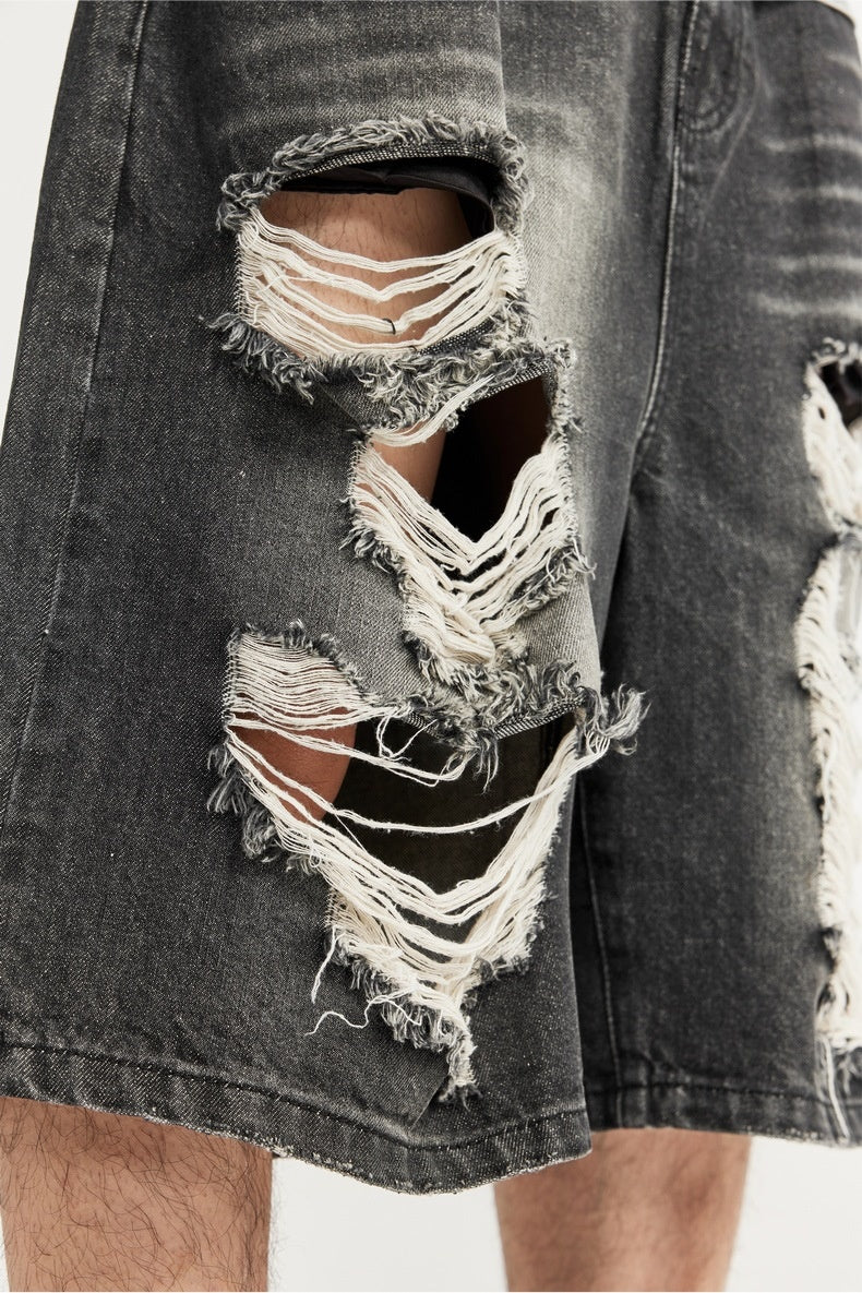 Distressed Baggy Jorts