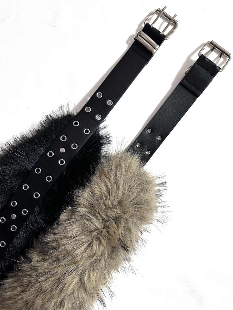 Retro Sub-culture Fur Stitching Belt Accessories Belt (Copy)