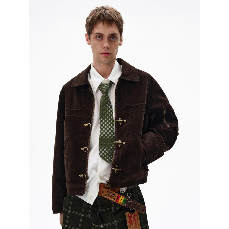 Casual Vintage Clasp Jacket