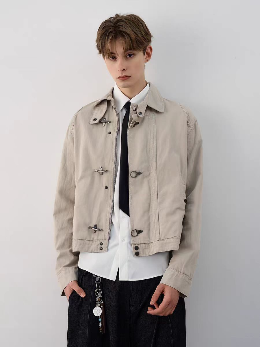 American Retro Jacket Short Wide Version Versatile Autumn Coat