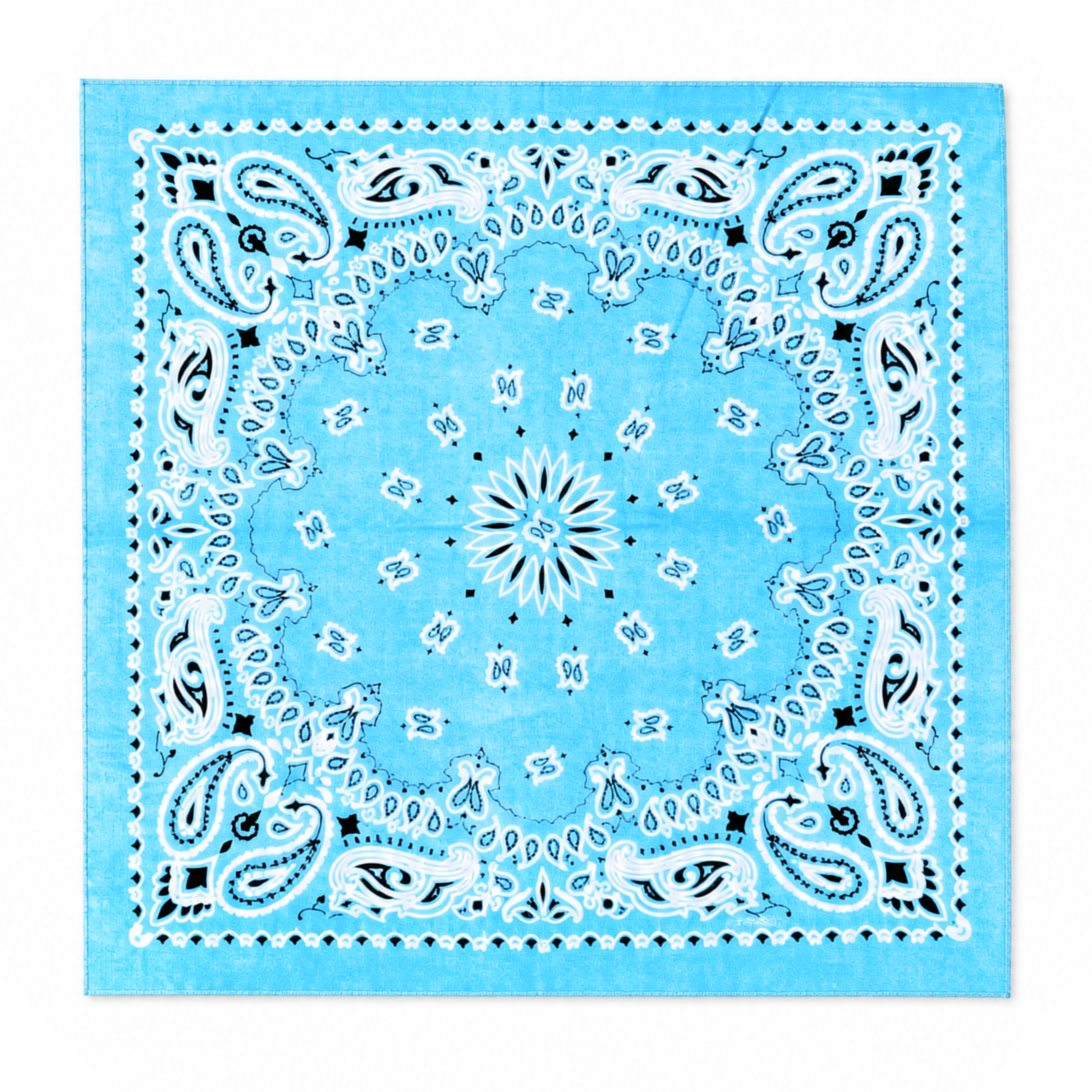 Blue Paisley Cotton Bandana