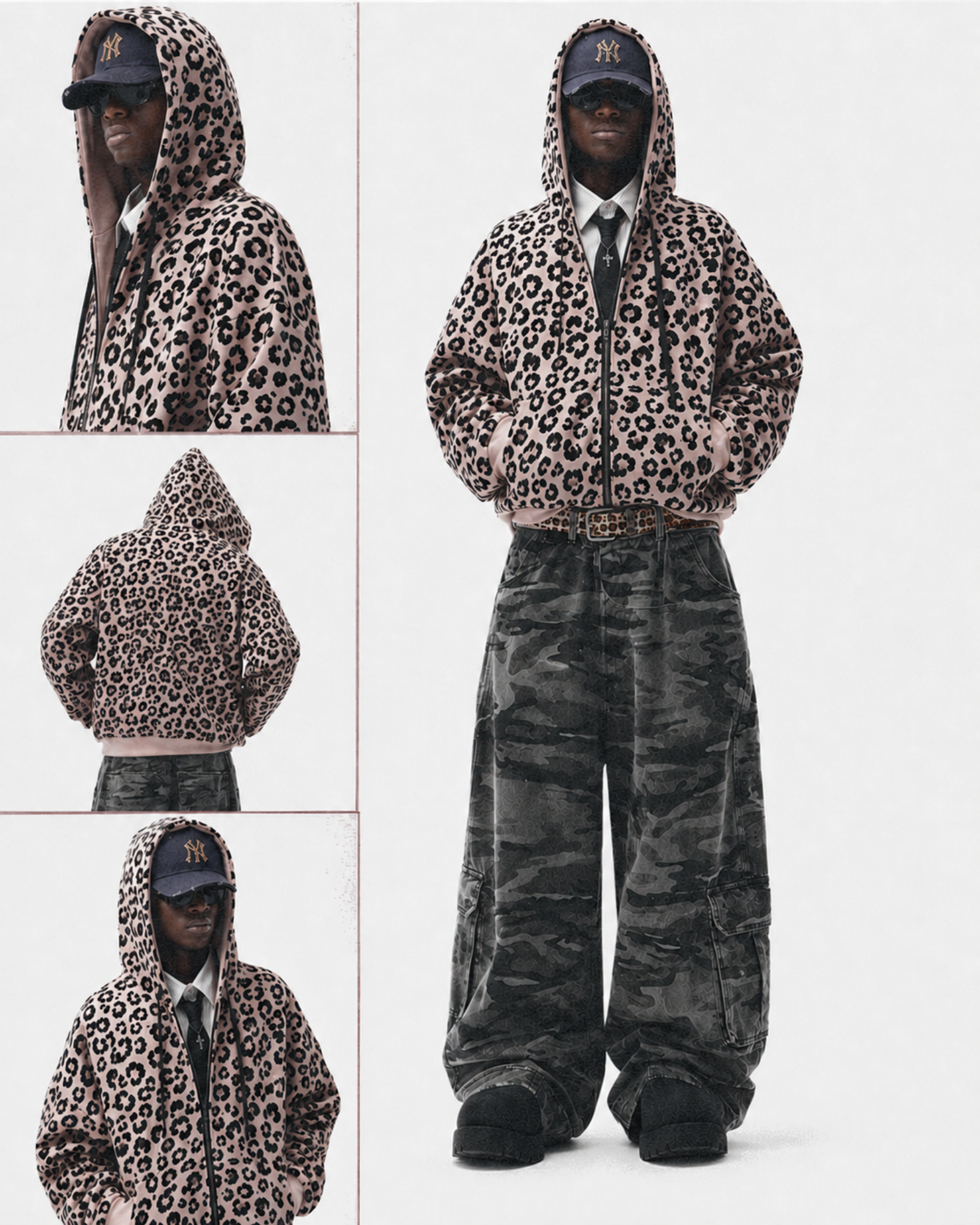Camo-Leopard Urban Contrast Outfit