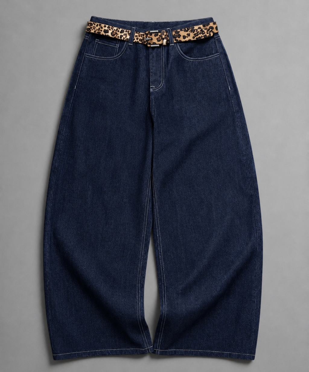 Wide Leg Baggy Denim Pants