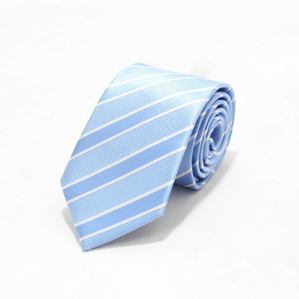 Blue Striped Casual Tie