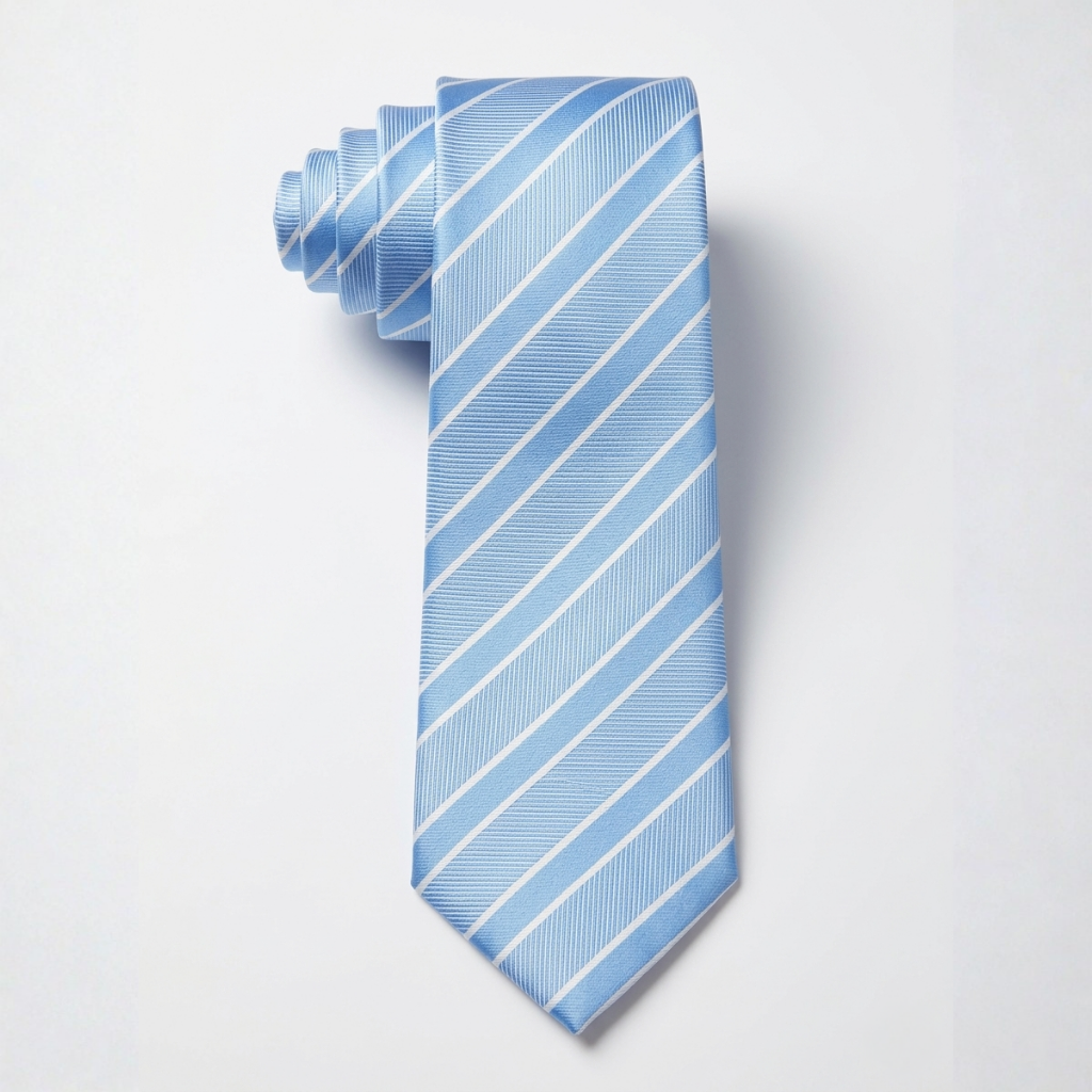 Blue Striped Casual Tie