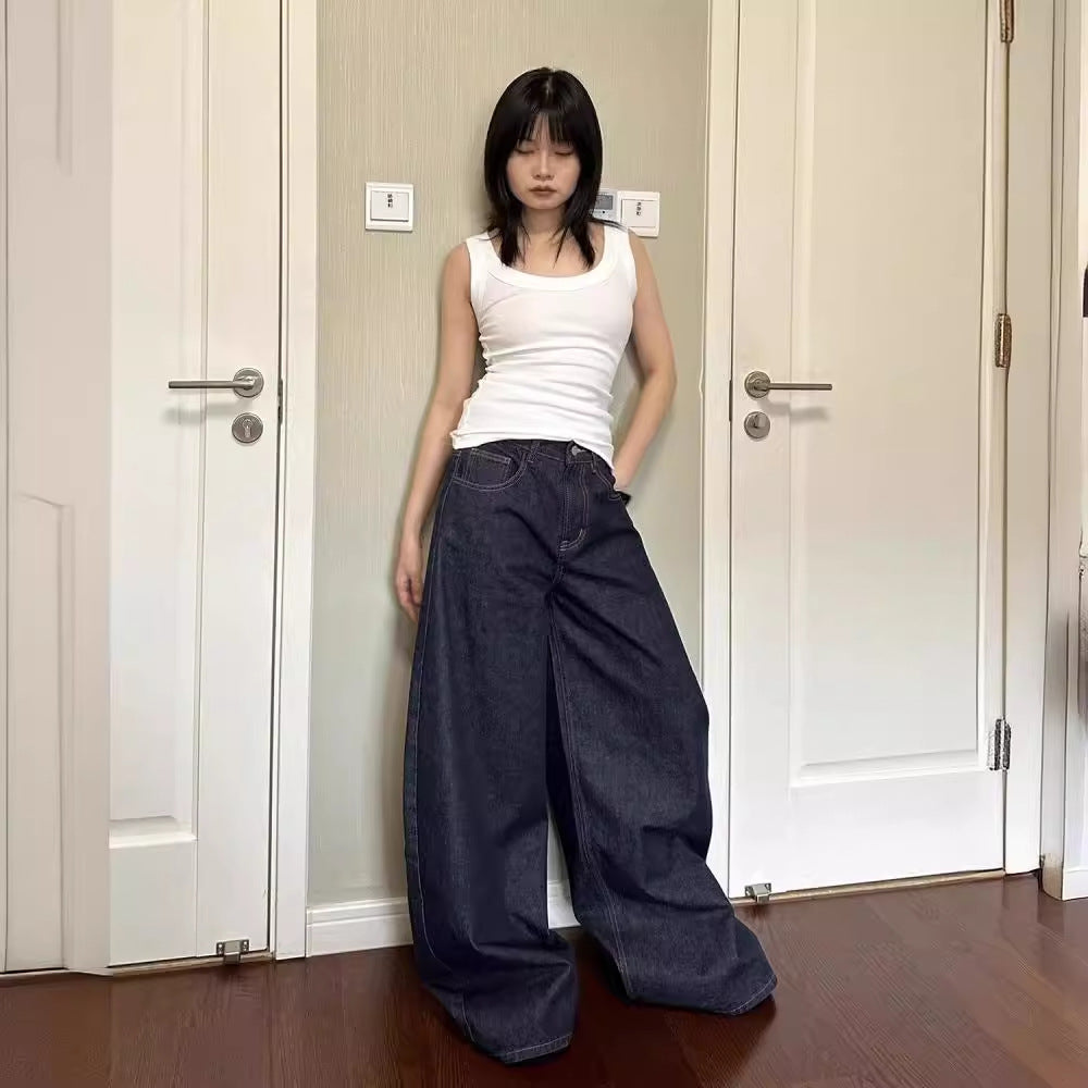 Wide Leg Baggy Denim Pants