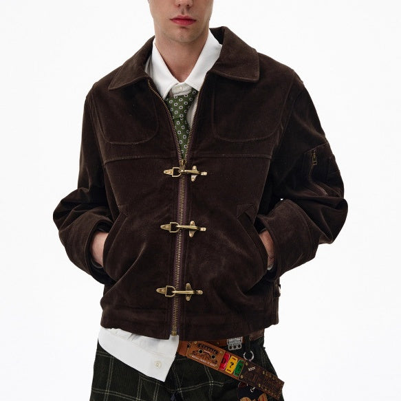 Casual Vintage Clasp Jacket