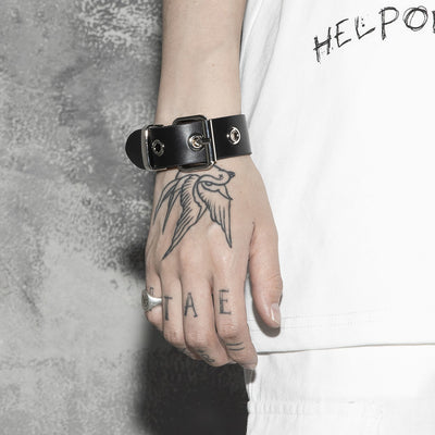 Silver-Accent Belt Bracelet