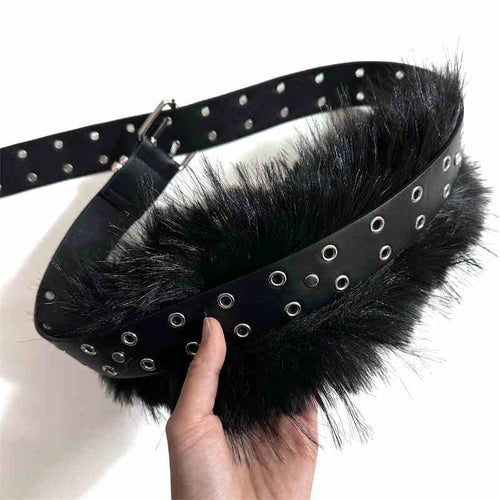 2000s Fur Belt