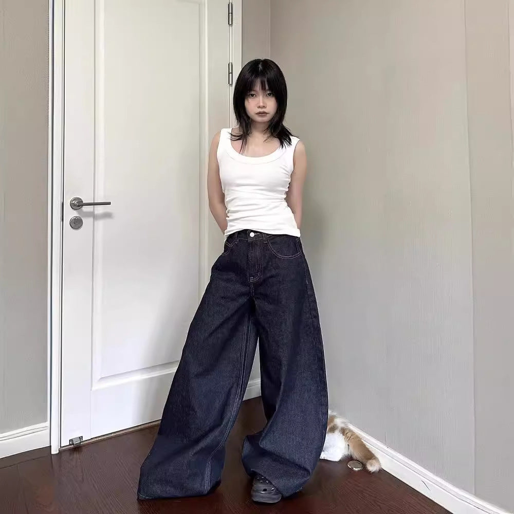 Wide Leg Baggy Denim Pants