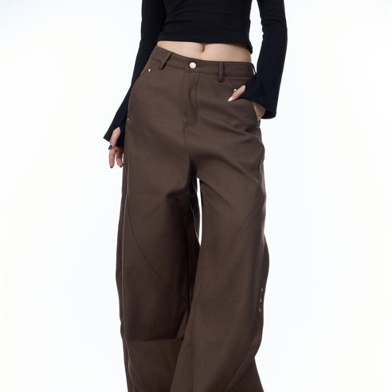 Brown Casual Pants