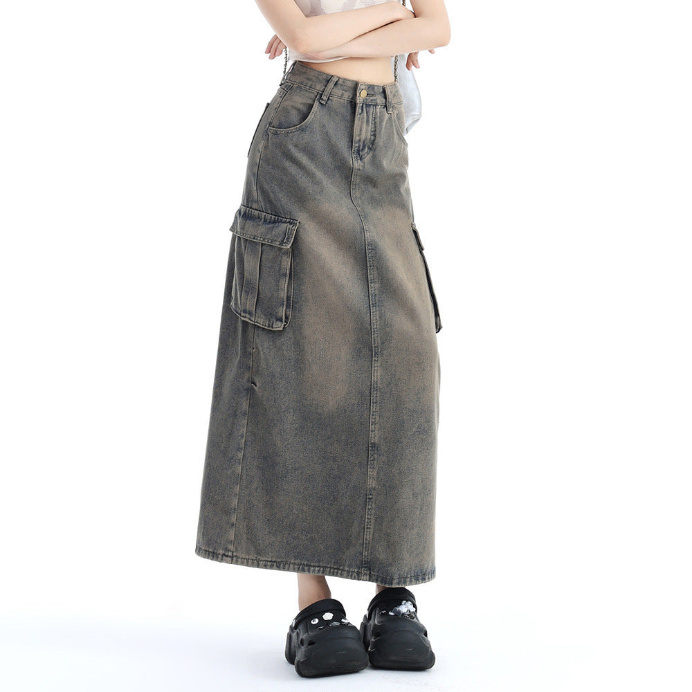 Washed Long Skirt
