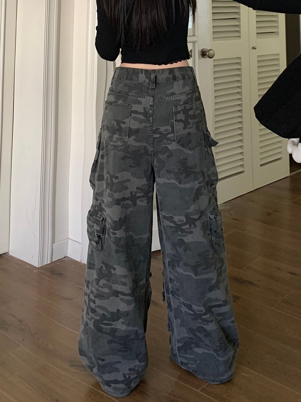 Black Baggy Camo Pants