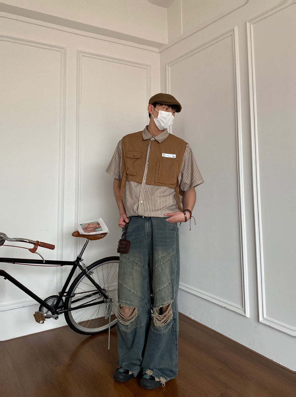 Washed Distressed Pants