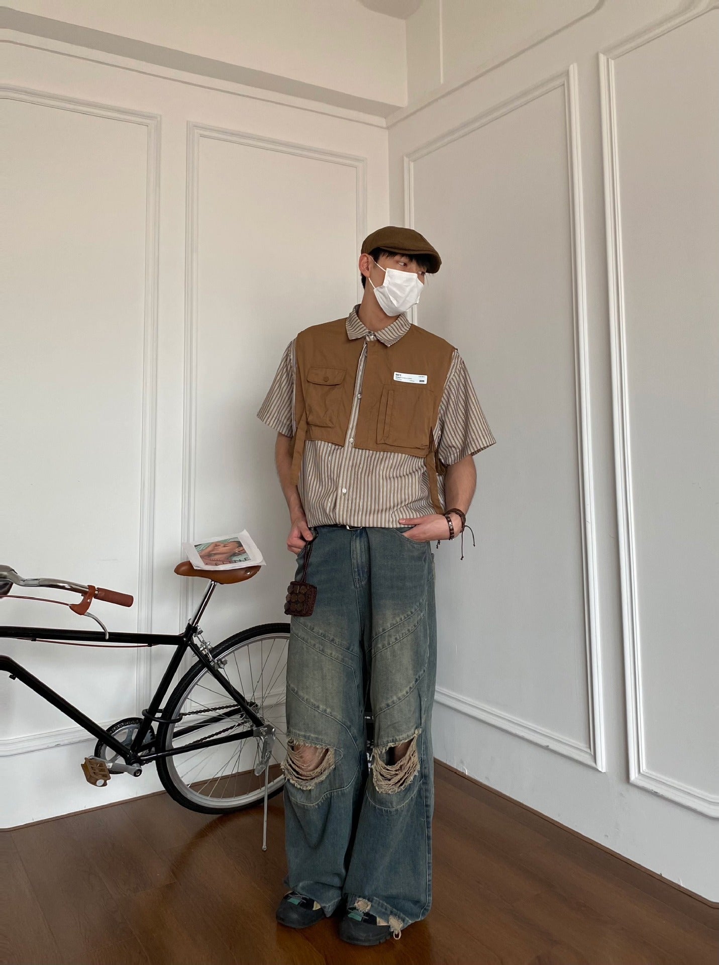 Washed Distressed Pants