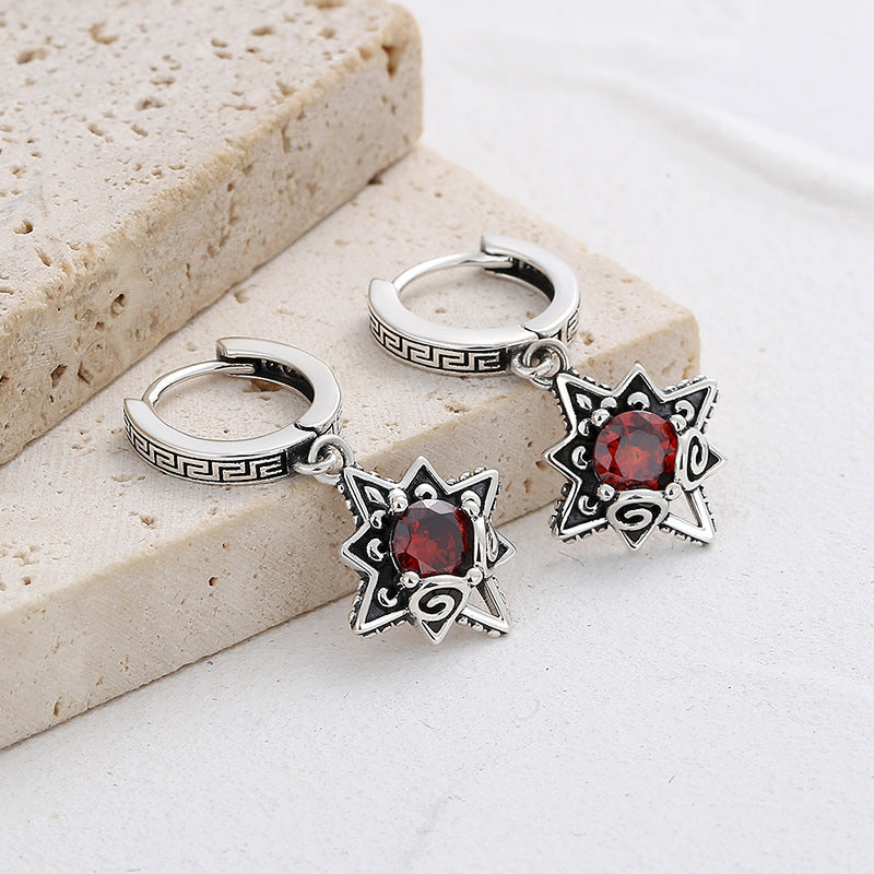 Six Star Earrings