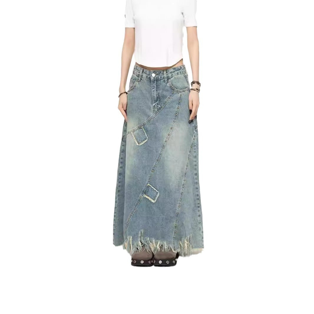 Long Denim Skirt