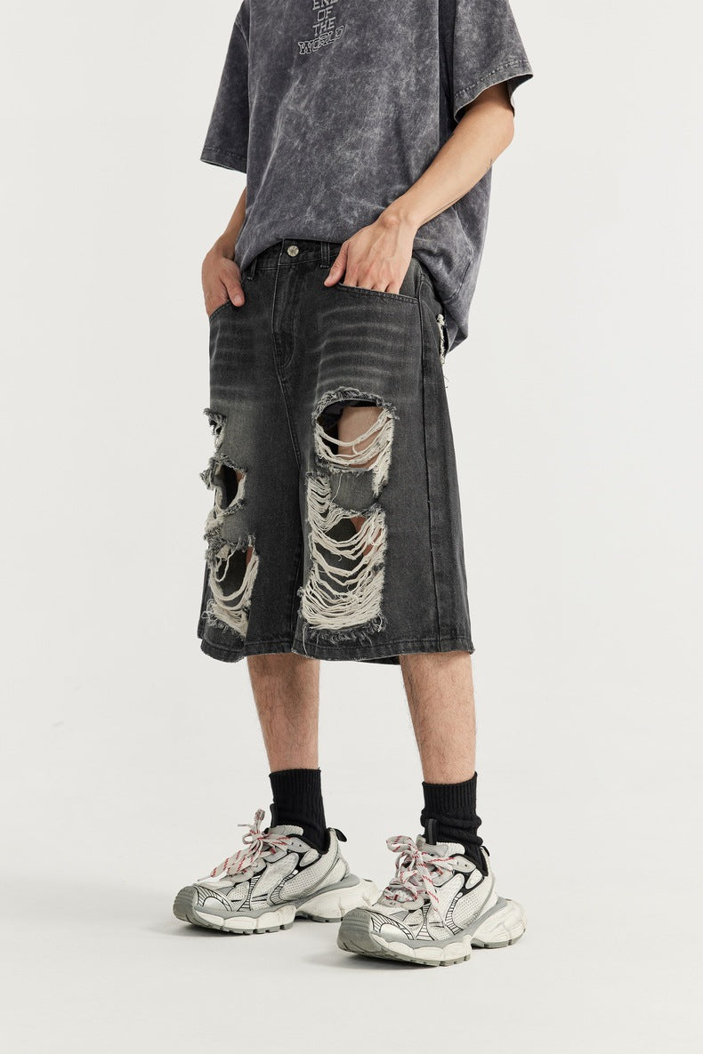 Distressed Baggy Jorts