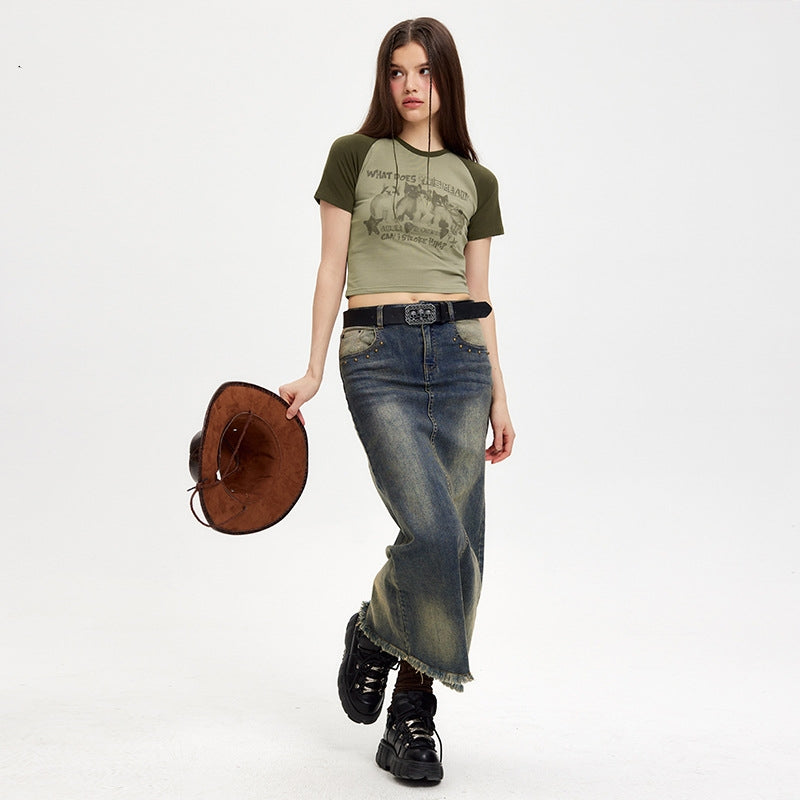 Raglan Contrast Baby Tee