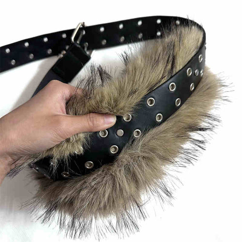 2000s Fur Belt